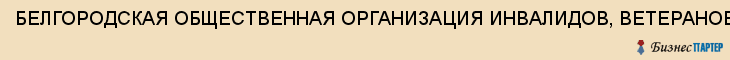 БЕЛГОРОДСКАЯ ОБЩЕСТВЕННАЯ ОРГАНИЗАЦИЯ ИНВАЛИДОВ, ВЕТЕРАНОВ И ВОИНОВ ЗАПАСА; СТРЕЛЕЦ, ХУДОЖЕСТВЕННАЯ МАСТЕРСКАЯ, Белгород